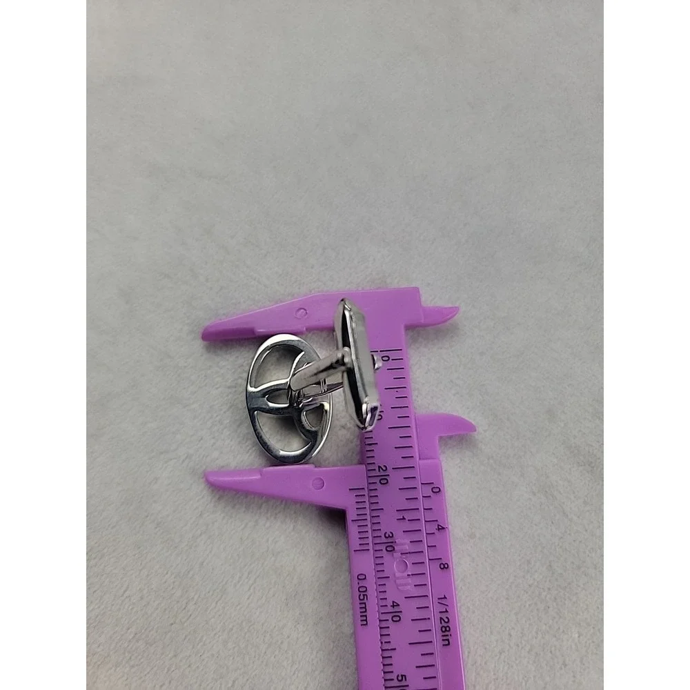 Silver Cut Out TOYOTA Sports Car‎ Racing Cufflinks